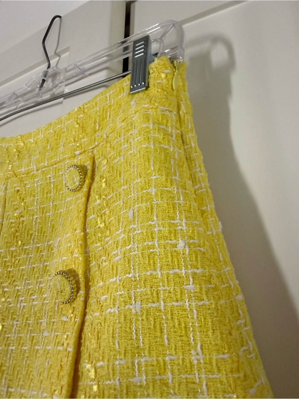 Endless Rose Yellow Tweed Cropped Jacket - Picture 6 of 7